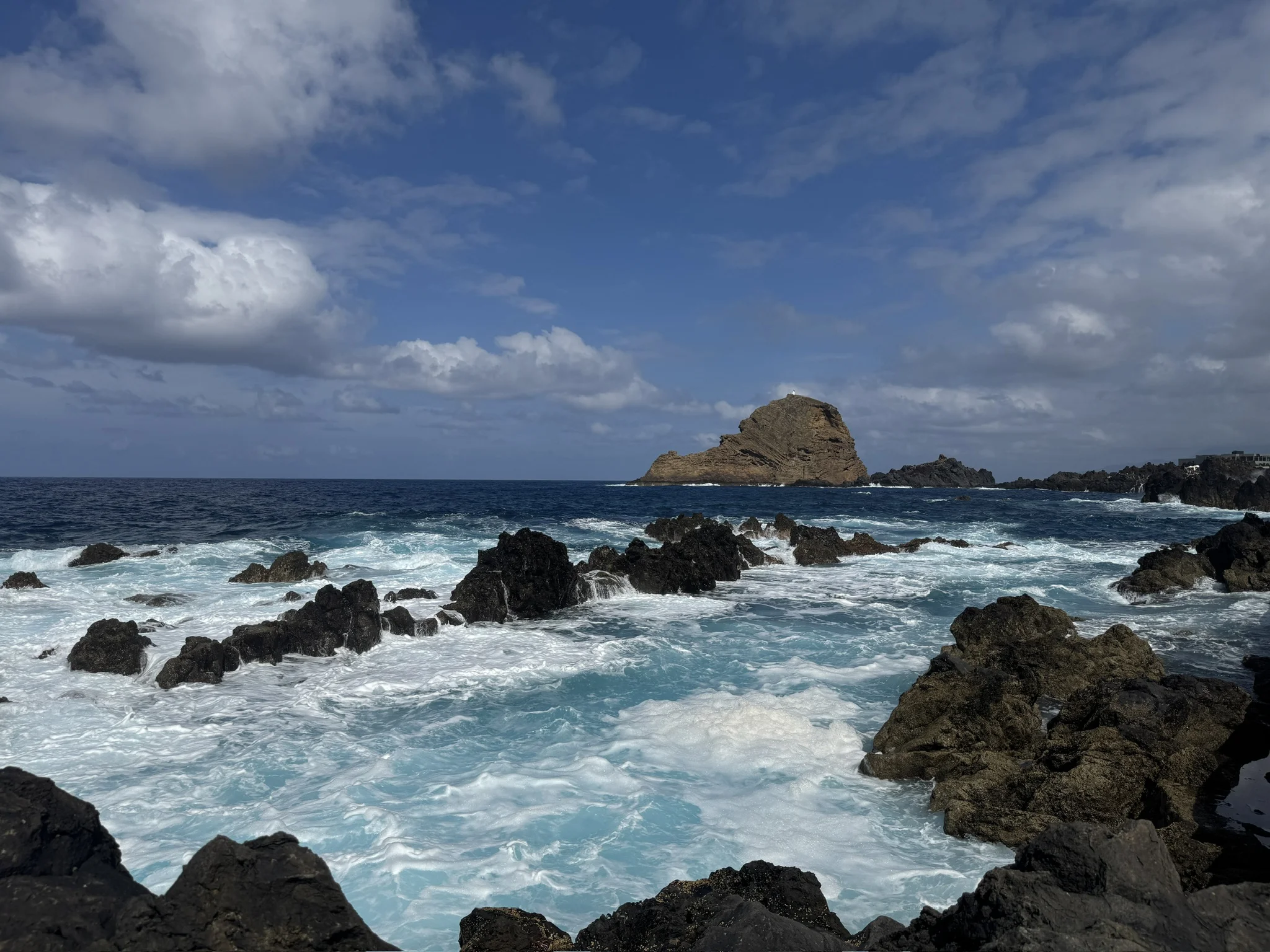 Coastline and volcanic pools at Porto Moniz, Madeira.