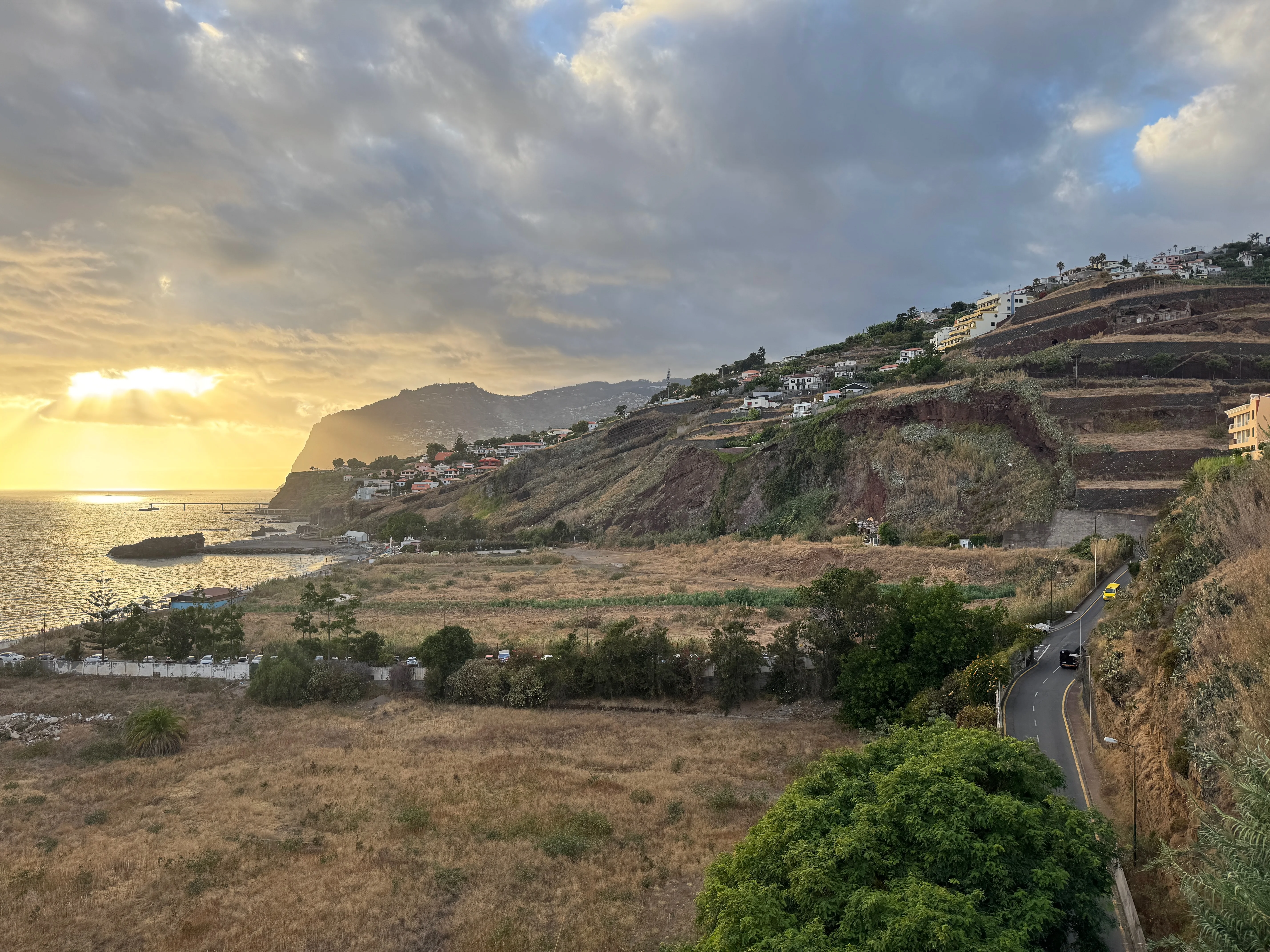 Waves and shoreline at Praia Formosa beach.